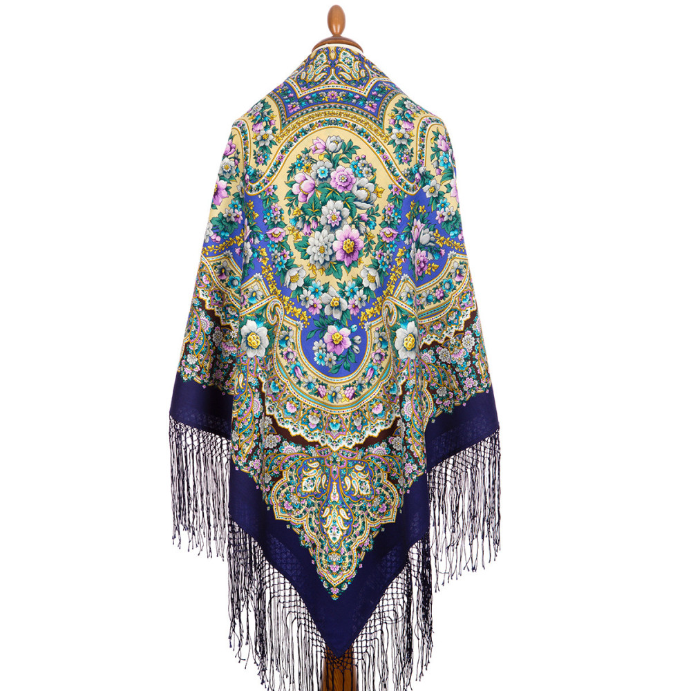 Shop Thick Woolen Fabric Shawls with Silk Fringe 148x148 cm Шаль «Идиллия» online at Skazka.site | Eligible for fast shipping and free returns. Шаль «Идиллия»
