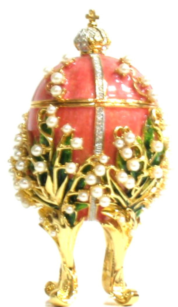 90 mm The Lilies of the Valley Pink Easter Egg