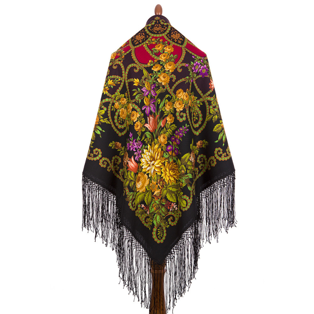 Shop Thick Woolen Fabric Shawls with Silk Fringe 148x148 cm Шаль «Цыганка Аза» online at Skazka.site | Eligible for fast shipping and free returns. Шаль «Цыганка Аза»