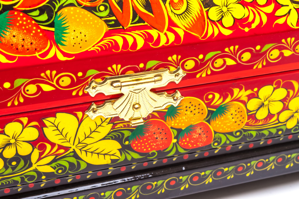 320x200 mm Khokhloma Painting Jewellery Wooden Box