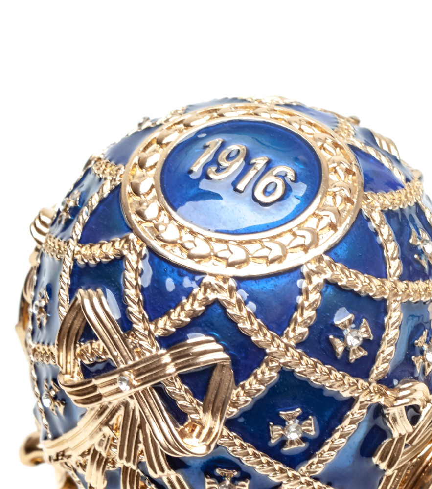 90 mm The Cross of Snt George with Portrait of Tsar Nicholas II of Russia Easter Egg