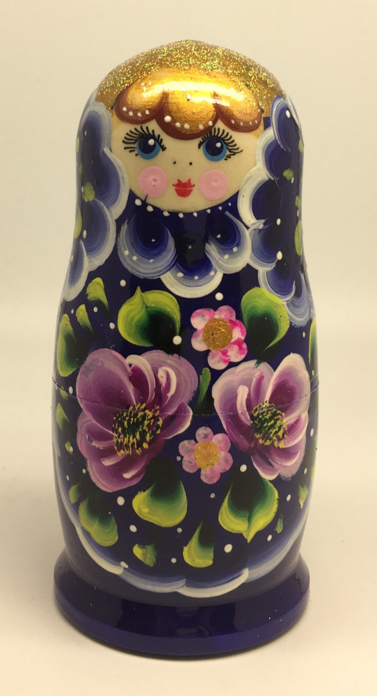 120 mm Maidan Art Hand Painted Matryoshka Doll 5 pcs (by Oleg Crafts)