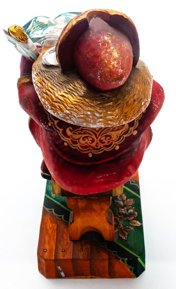 230 mm Gentleman  hand painted Wooden Statue (by Karpova Nadezda)