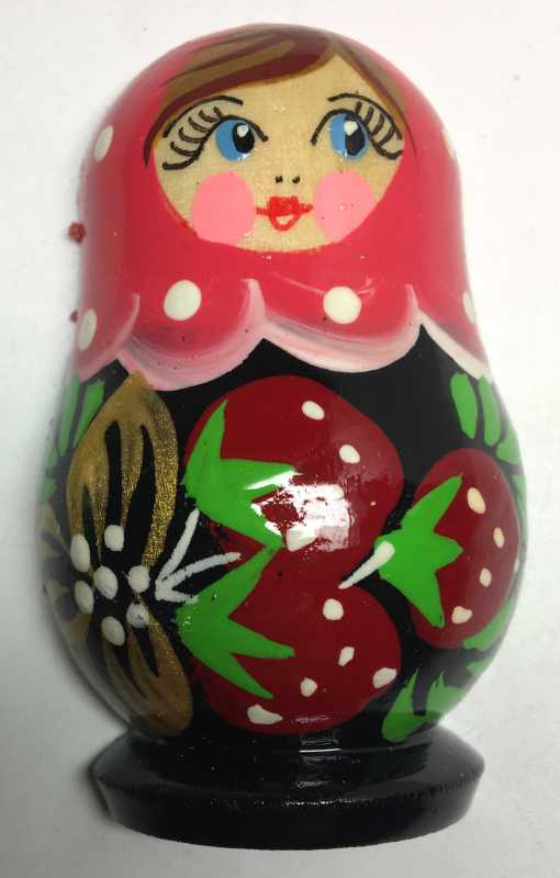 40x65 mm Russian Matryoshka hand painted Wooden Fridge Magnet (by Oleg Magnets)