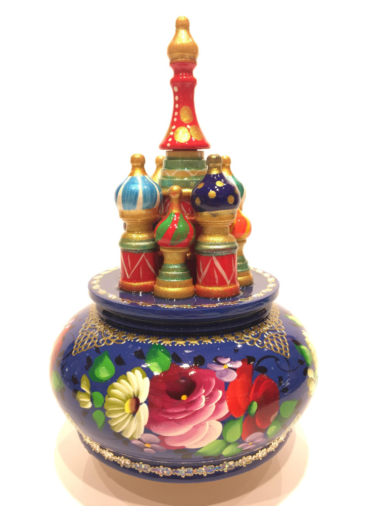 Saint Basil's Cathedral Zhostovo Art Music Box