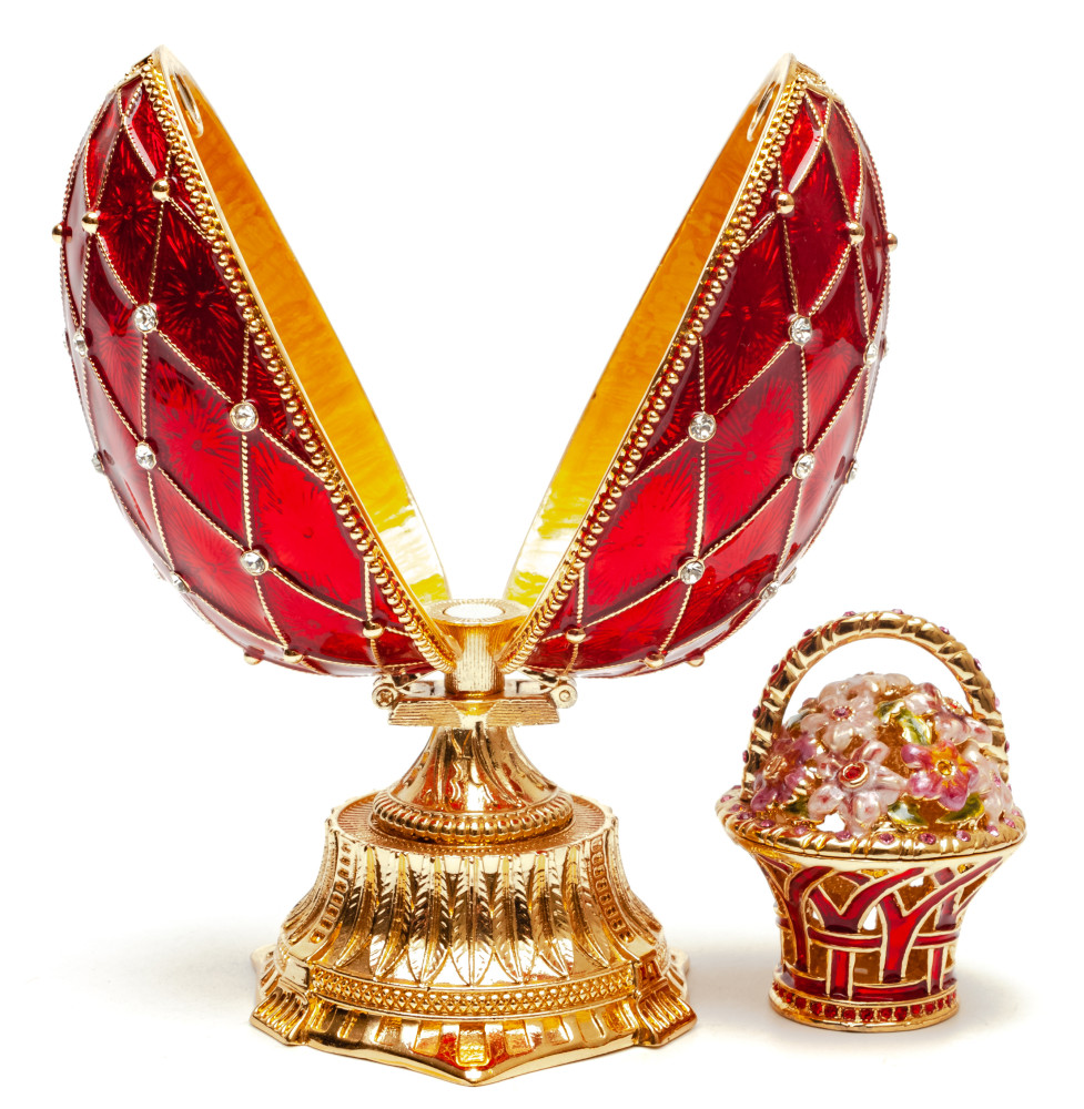 115 mm Red Easter Egg with the Basket