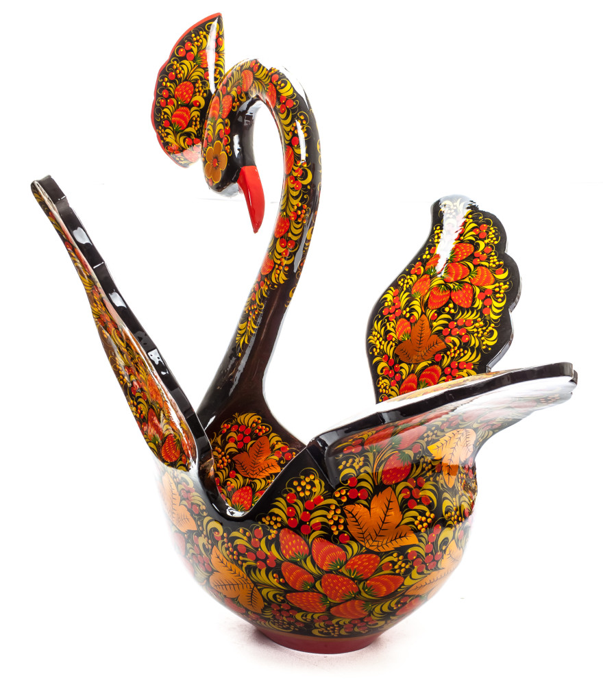 425x450 mm Duck Khokhloma hand painted wooden Ladle for Wine