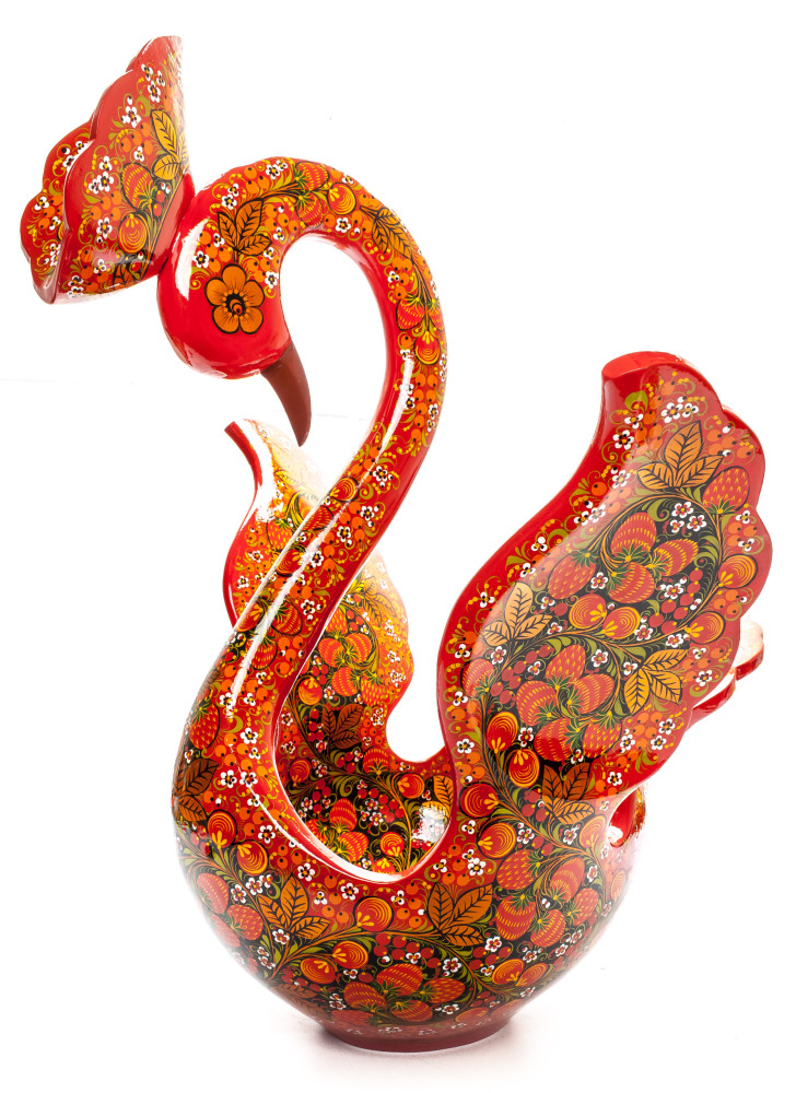 425x450 mm Duck Khokhloma hand painted wooden Ladle for Wine