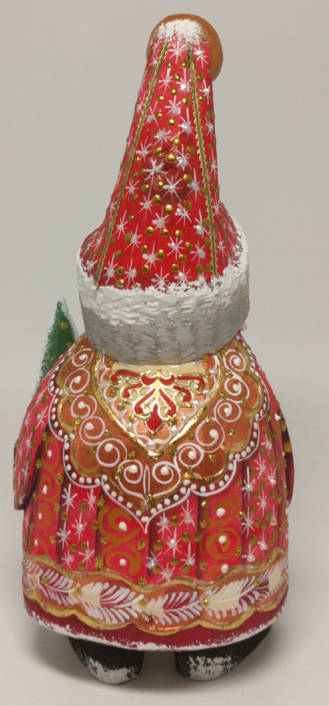 170 mm Santa Claus with Christmas tree (by Igor Carved Wooden Figures Studio)