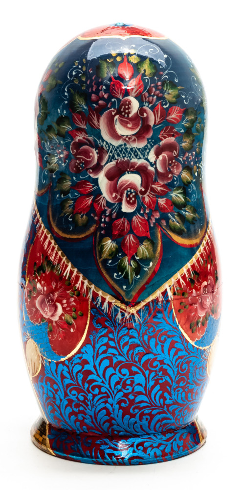 180mm Moscow Kremlin hand painted Matryoshka round Doll 5pcs (by Hamlet Studio)