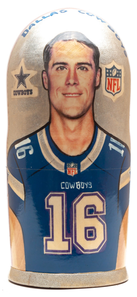 180mm Casse from Dallas Cowboys Hand Painted Matryoshka Doll 5 pcs (by Konstantin Studio)
