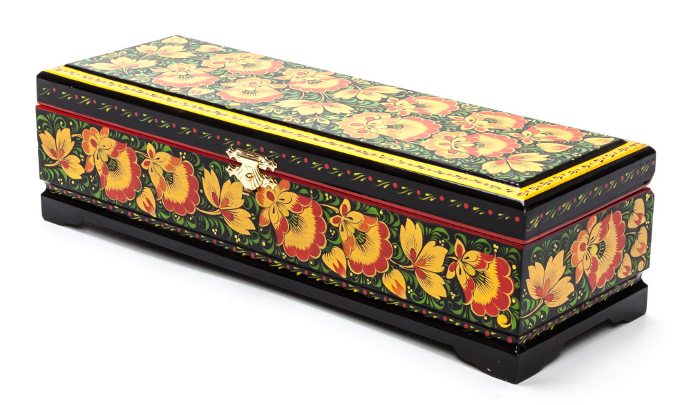 300x100 mm Khokhloma Painting Jewellery Wooden Box