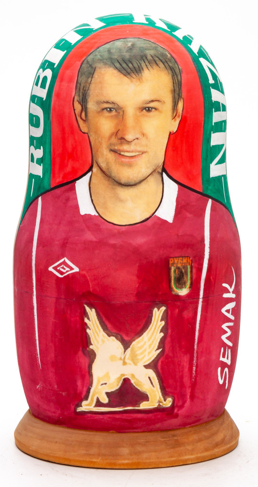 180mm Sergey Semak from Rubin Kazan Hand Painted Matryoshka Doll 5 pcs (by Konstantin Studio)