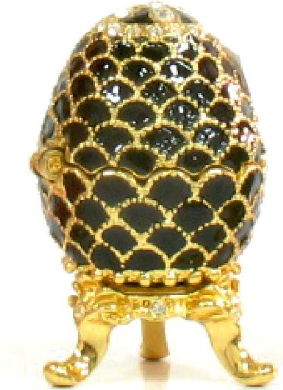 42 mm Black Pine Cone Easter Egg
