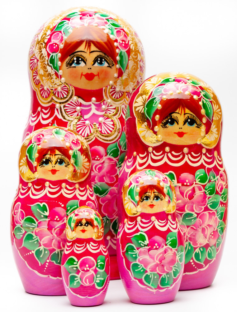 Shop Exclusive Nesting Dolls 180 mm Northern Patterns handpainted Wooden Matryoshka Doll 5 pcs (by Irina North) online at Skazka.site | Eligible for fast shipping and free returns. 180 mm Northern Patterns handpainted Wooden Matryoshka Doll 5 pcs (by Irina North)