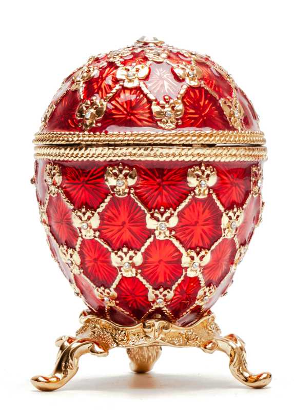 80 mm Clock and Red Imperial Coronation Music Easter Egg