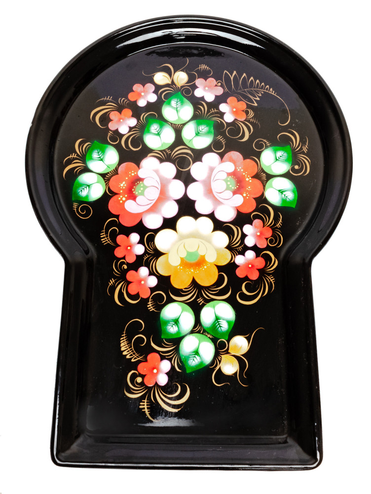 Zhostovo Hand Painted Electric Samovar Kettle with Teapot and Tray