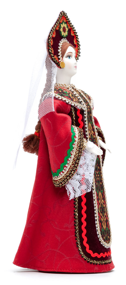 Russian Princess hand made Porcelain Doll in Kokoshnik - 11 Inches (by Le Russe)