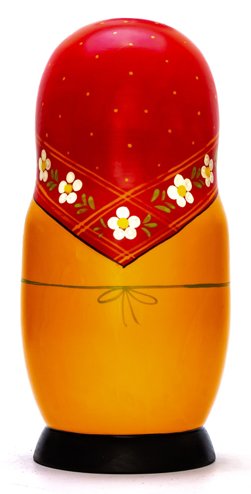 230mm Mistress with Basket with Hen hand painted Traditional Russian Wooden Matryoshka doll 7 pcs (by Igor Malyutin)