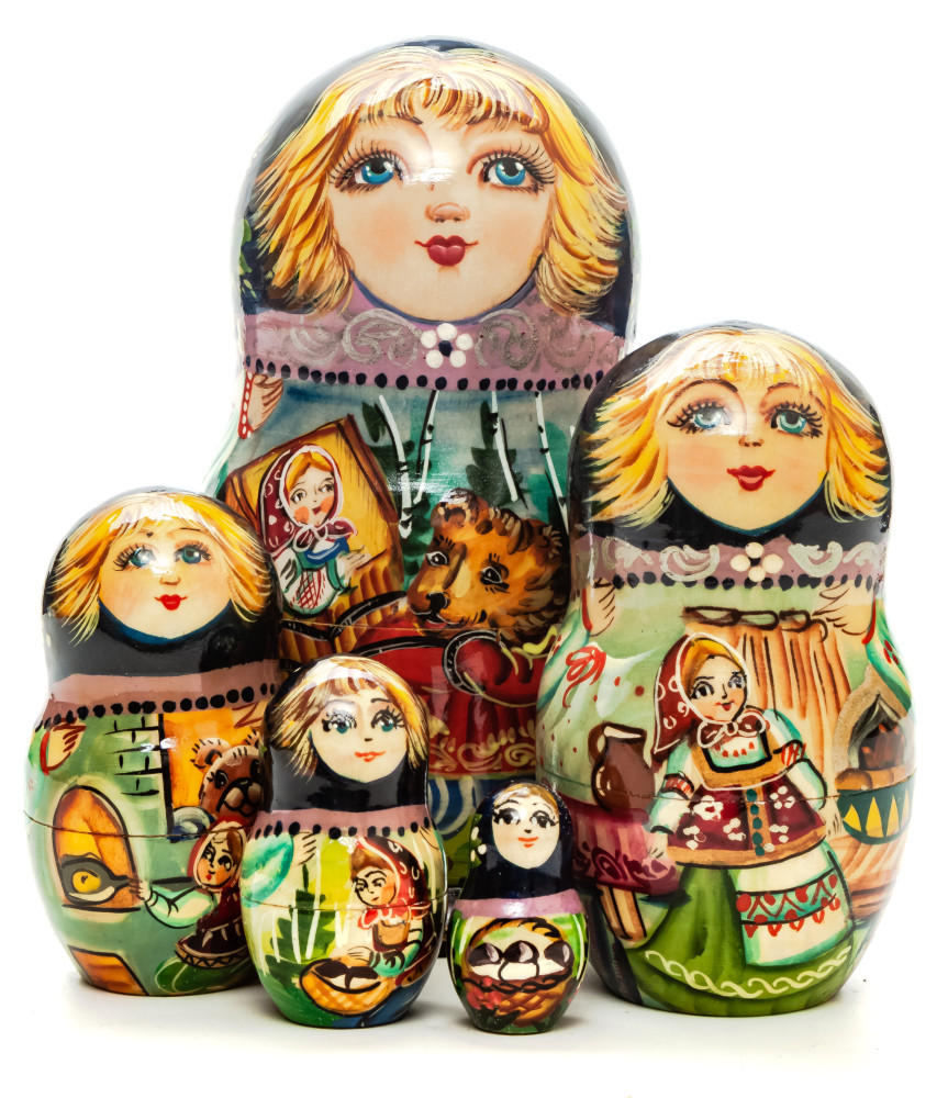 Shop Exclusive Nesting Dolls 160 mm Masha and the Bear hand painted on Wooden Matryoshka doll 5 pcs (by Valeria Crafts) online at Skazka.site | Eligible for fast shipping and free returns. 160 mm Masha and the Bear hand painted on Wooden Matryoshka doll 5 pcs (by Valeria Crafts)