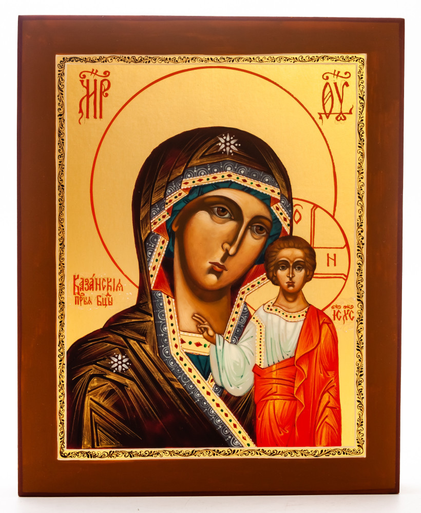 160x200mm Kazanskaya Godmother handpainted wooden Icon (by Galina Studio)