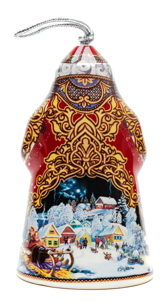 100 mm Santa Claus Ceramic Bell (by Skazka)