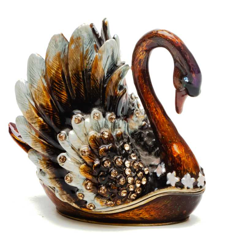 60 mm Black Swan Jewellery Box