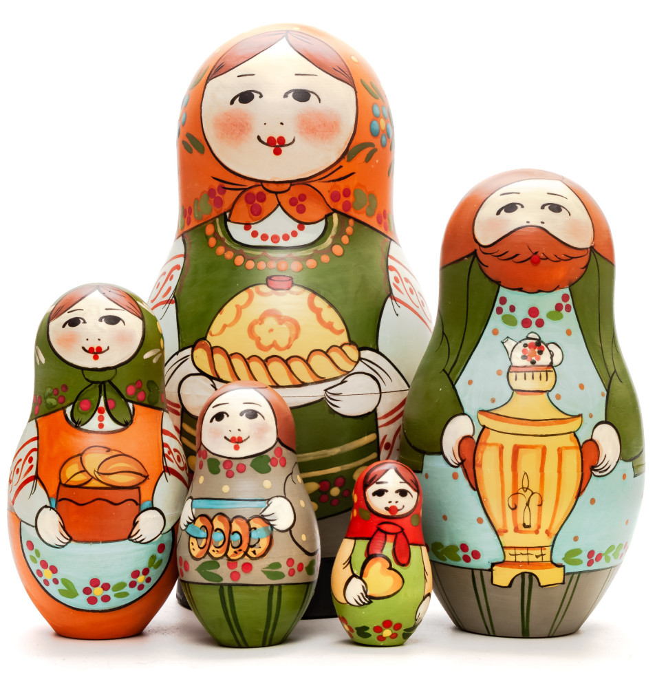 Shop Exclusive Nesting Dolls 160 mm Mistress with Bread and Salt hand painted Traditional Russian Wooden Matryoshka doll 5 pcs (by Igor Malyutin) online at Skazka.site | Eligible for fast shipping and free returns. 160 mm Mistress with Bread and Salt hand painted Traditional Russian Wooden Matryoshka doll 5 pcs (by Igor Malyutin)