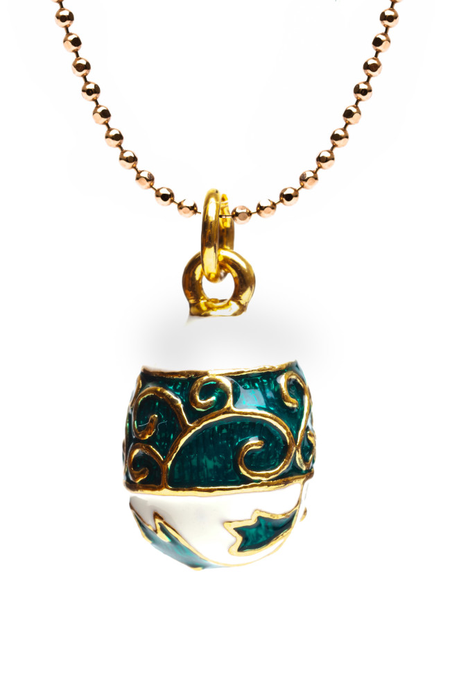 Ornament Blue Egg Pendant