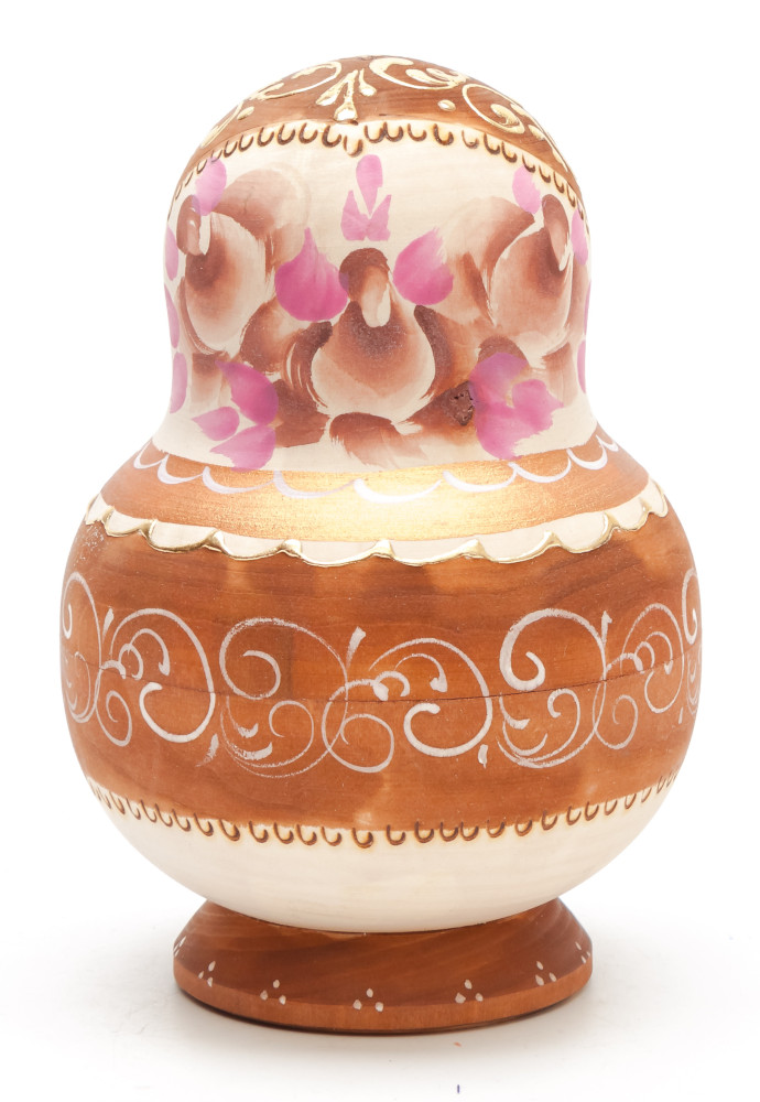 Burning wood Moscow matryoshka doll 10 pcs