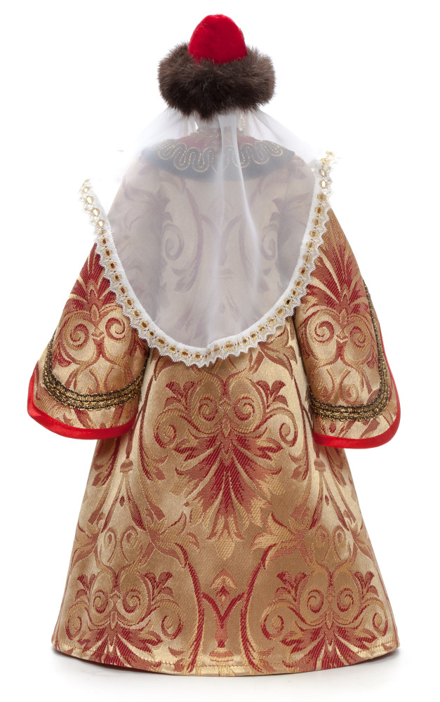 The Princess in a Winter Dress and Fur Hat hand-sewn Porcelain Doll - 21 Inches