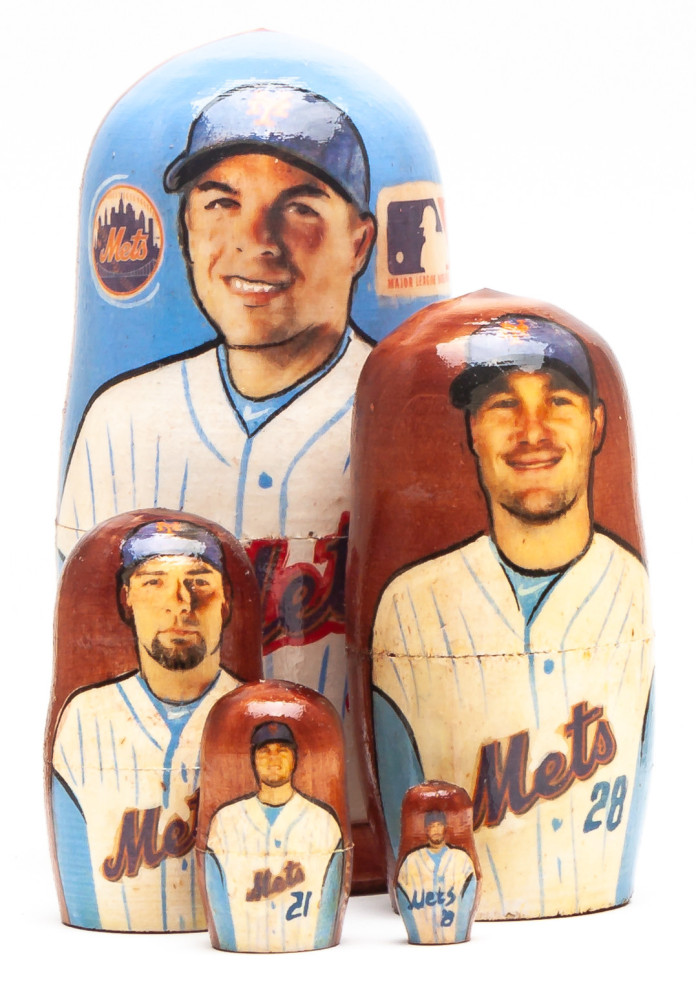 100mm Wright from New York Metz Hand Painted Matryoshka Doll 5 pcs (by Konstantin Studio)