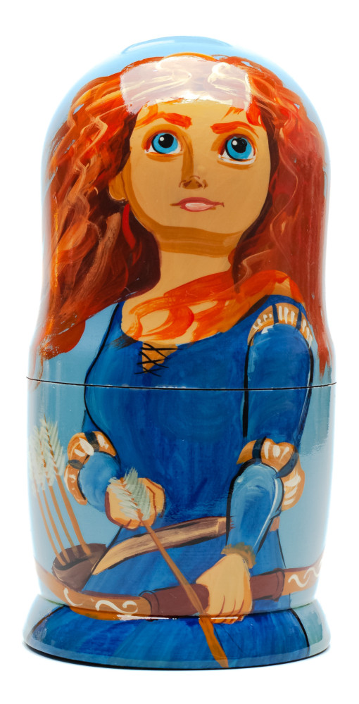 180mm Brave Hand Painted Matryoshka Doll 5 pcs (by Konstantin Studio)