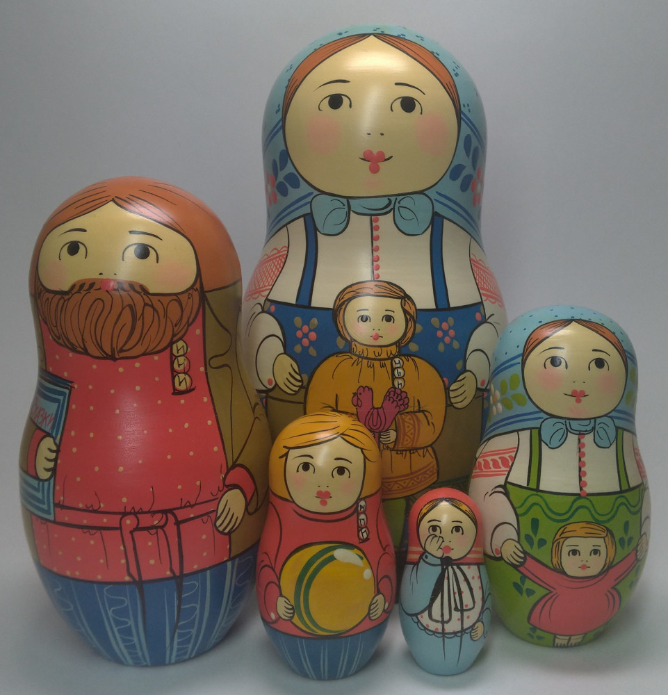Shop Exclusive Nesting Dolls 160 mm Mother with Daughter with a Candy hand painted Traditional Russian Wooden Matryoshka doll 5 pcs (by Igor Malyutin) online at Skazka.site | Eligible for fast shipping and free returns. 160 mm Mother with Daughter with a Candy hand painted Traditional Russian Wooden Matryoshka doll 5 pcs (by Igor Malyutin)