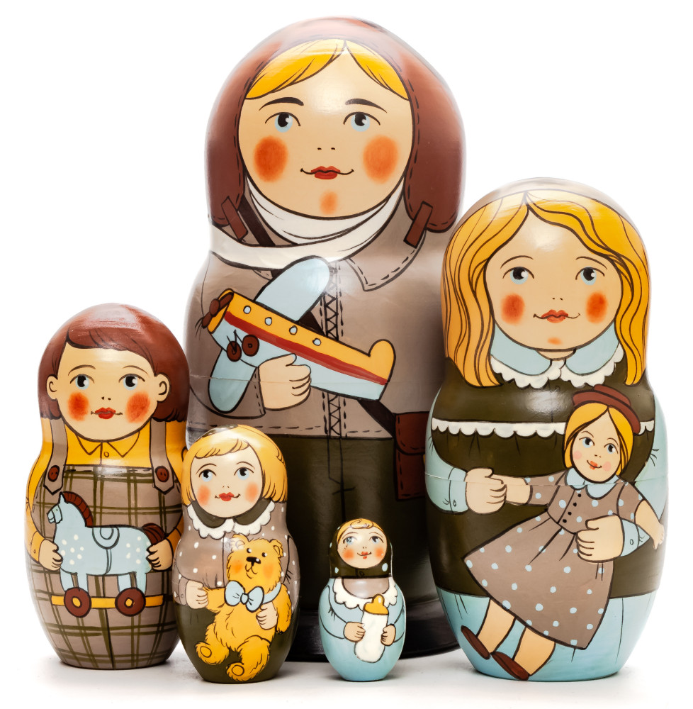 Shop Exclusive Nesting Dolls 160 mm Aviatress author's hand painted Traditional Russian Wooden Matryoshka doll 5 pcs (by Igor Malyutin) online at Skazka.site | Eligible for fast shipping and free returns. 160 mm Aviatress author's hand painted Traditional Russian Wooden Matryoshka doll 5 pcs (by Igor Malyutin)