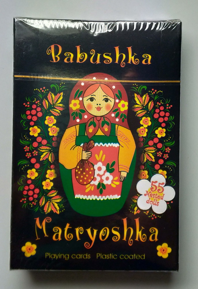 Matryoshka Playing Cards Black