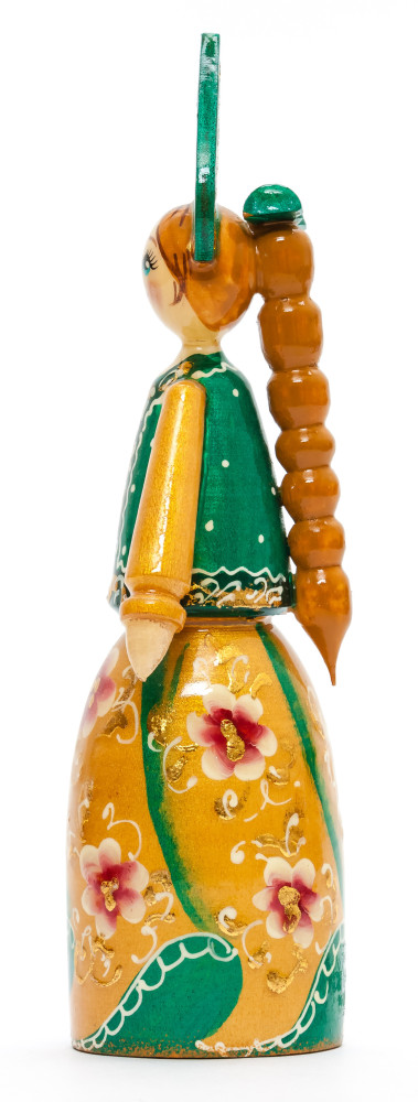 170 mm Russian Girl in Kokoshnik hand painted Wooden Doll (by Summer Shine)
