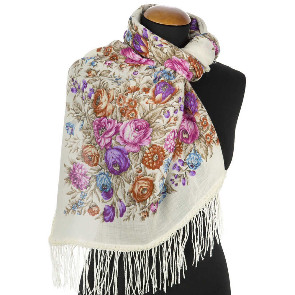 Shop Woolen Scarves with Woolen Fringe 89x89 cm 89x89 cm Garden of the Soul Woolen Shawl with Woolen Fringe Pavlovo Posad Manufactory online at Skazka.site | Eligible for fast shipping and free returns. 89x89 cm Garden of the Soul Woolen Shawl with Woolen Fringe Pavlovo Posad Manufactory