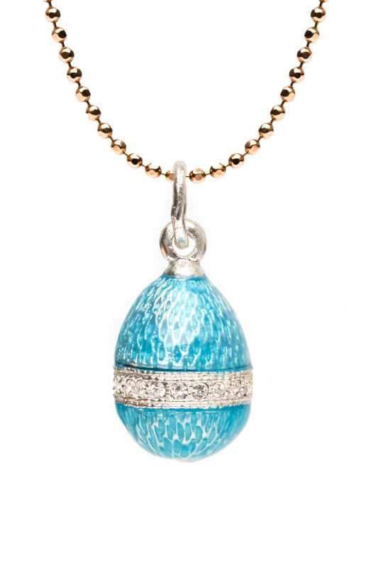Big Shell Light Blue Egg Pendant