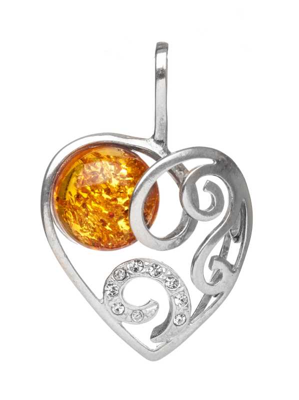 4 g Heart Baltic Amber Pendant