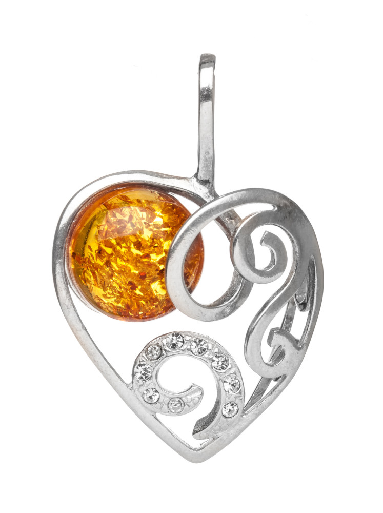 4 g Heart Baltic Amber Pendant