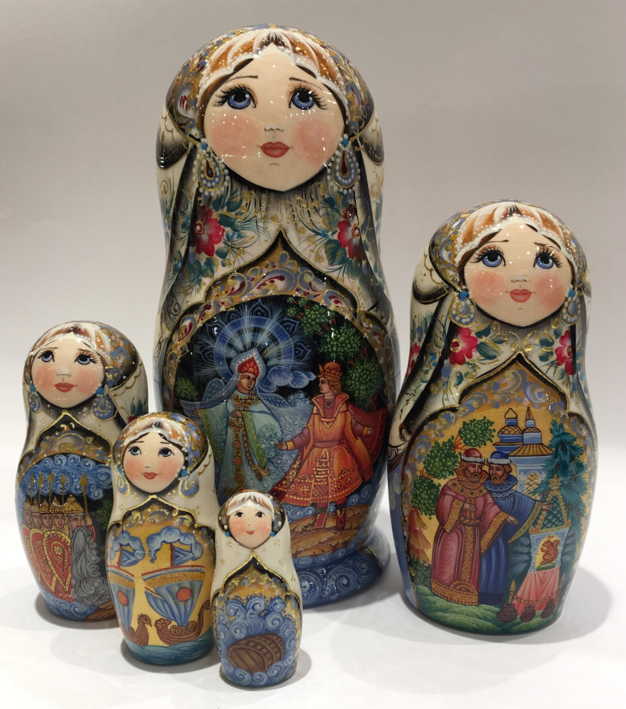 Shop Exclusive Nesting Dolls 200 mm The Swan Princess Fairy tale scenes hand painted wooden Matryoshka doll 5 pcs (by A Studio) online at Skazka.site | Eligible for fast shipping and free returns. 200 mm The Swan Princess Fairy tale scenes hand painted wooden Matryoshka doll 5 pcs (by A Studio)