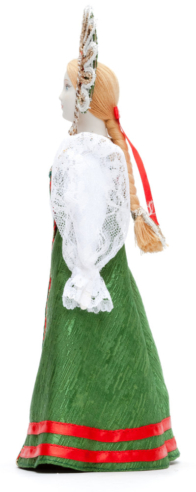 270 mm Russian Girl Doll in a Traditional Dress Porcelain Statue (by Le Russe)