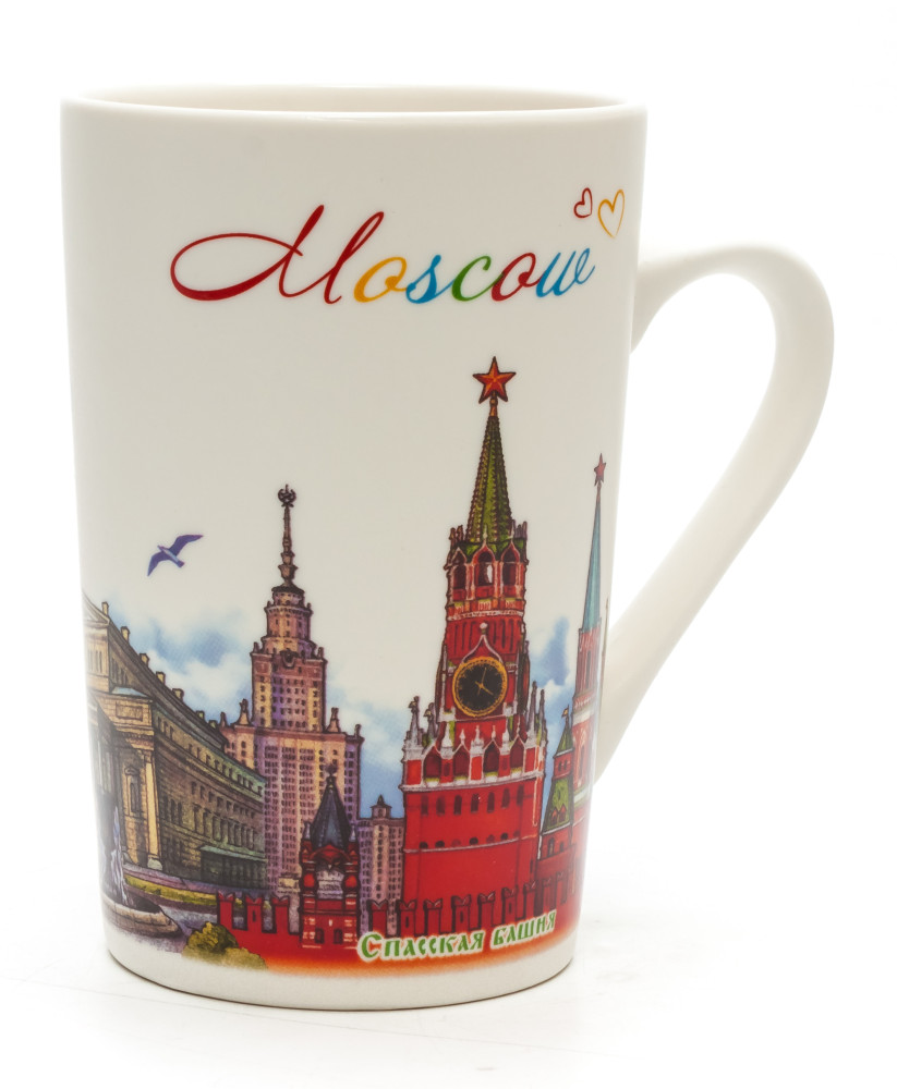 Saint Basil Cathedral Moscow Bolshoi Theatre Porcelain Mug