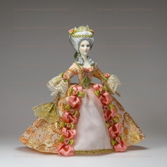 Russian Girl hand made Porcelain Doll in a 18th century Dress - 11 Inches (by Le Russe)