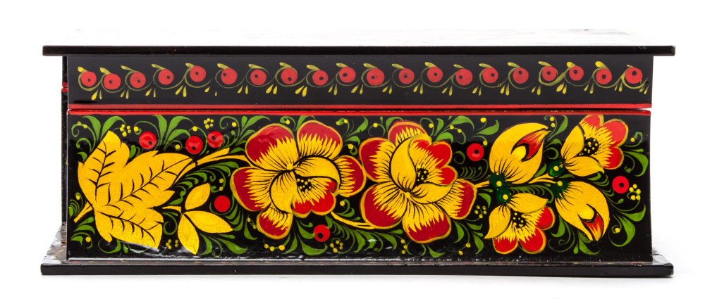 175x110 mm Khokhloma Painting Jewellery Wooden Box