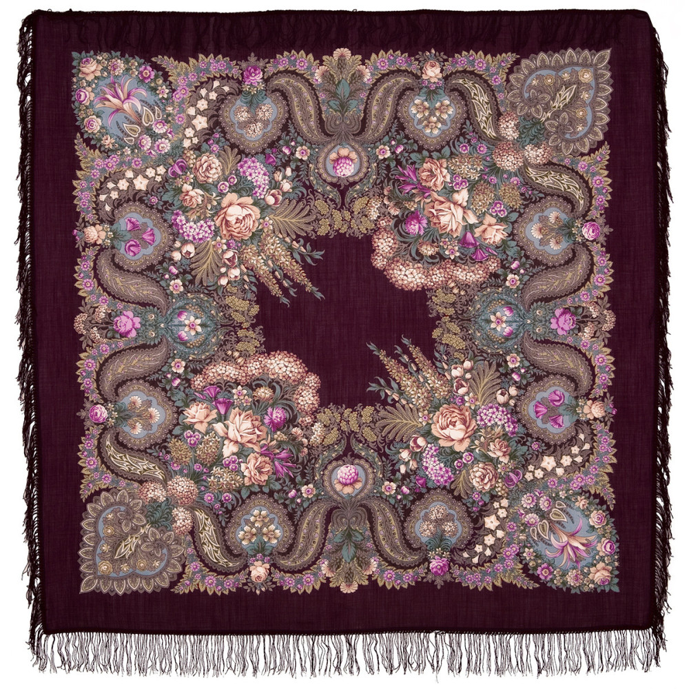 Shop Woolen Scarves with Woolen Fringe 146x146 cm 146x146 mm Above Silver Water Woolen Shawl with Woolen Fringe Pavlovo Posad Manufactory online at Skazka.site | Eligible for fast shipping and free returns. 146x146 mm Above Silver Water Woolen Shawl with Woolen Fringe Pavlovo Posad Manufactory