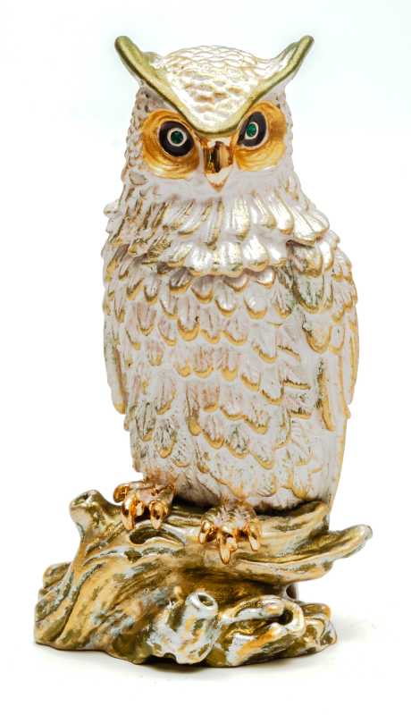 80 mm Owl Greeen Jewellery Box