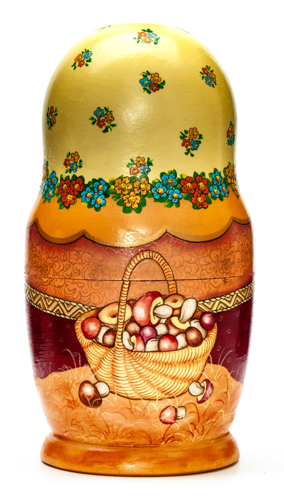180 mm Seasons hand painted wooden Russian Matryoshka doll 5 pcs (by Alexander Studio)
