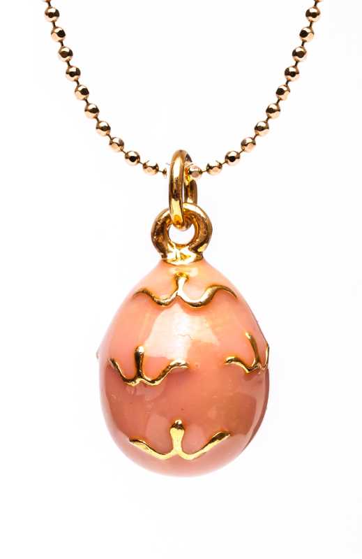 Seagulls Pink Egg Pendant